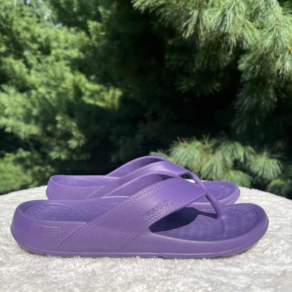 NUUSOL Cascade Recovery Flip Flops Womens Size 10 Purple Sandals Comfort Slides